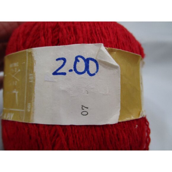 Pinguoin Red Cotton Linen Yarn 50g 135m 150yds 4 Ply Machine Washable - Picture 5 of 11